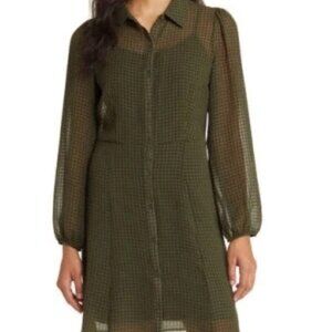 Caslon Forest Green Button-Down Midi Dress